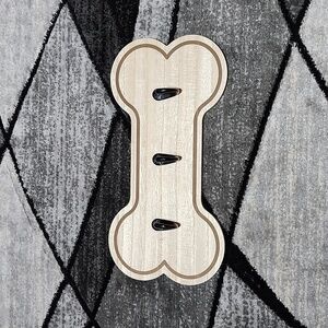 DOG BONE SHAPED WOOD WALL DECORATIVE DOG LEASH HOLDER